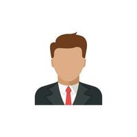 Avatar profile icon in flat style. Male user profile vector illustration on isolated background. Man profile sign business concept.