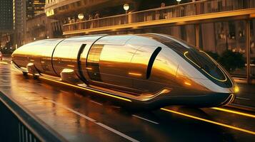 Generative AI, Journey to Tomorrow, Futuristic transportation photo
