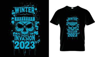 invierno camiseta diseño plantillas vector