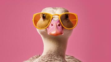 Generative AI, Cool Goose Stylish Avian in Shades photo
