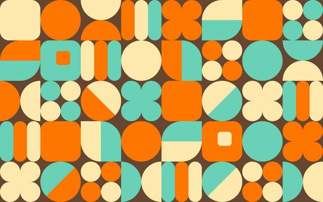 Abstract Vintage Geometric Mosaic Wallpaper Pattern