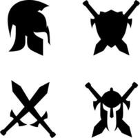 Knight mask silhouette icon vector