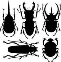 insecto silueta vector icono ilustración