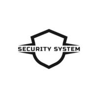 Shield logo symbol for security system vector