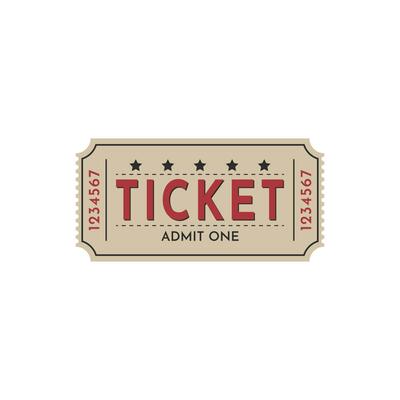 admit one ticket vector design logo template
