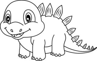 dinosaurio línea Arte para colorante libro página vector