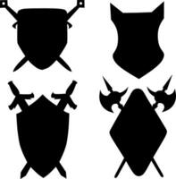 Shield silhouette vector icon