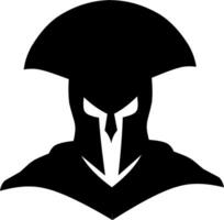 Knight mask silhouette icon vector