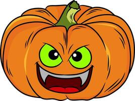 Pumpkin Halloween cartoon vector art