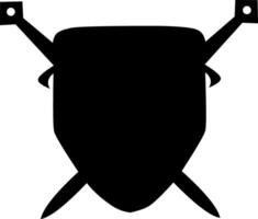 Shield silhouette vector icon