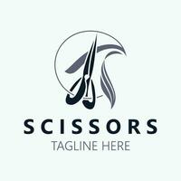 Scissors Logo Design Icon Template. Modern simple design. barbers tools and barbershop. Vector Illustration