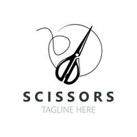 Scissors Logo Design Icon Template. Modern simple design. barbers tools and barbershop. Vector Illustration