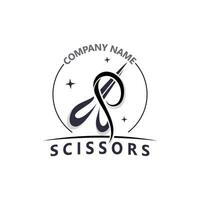 Scissors Logo Design Icon Template. Modern simple design. barbers tools and barbershop. Vector Illustration