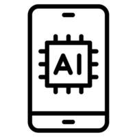 ai dispositivo icono vector