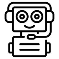 AI in Customer Service icon vector