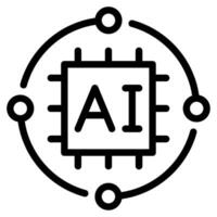 AI Future icon vector