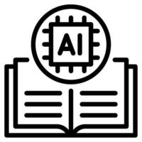 AI in Education icon vector