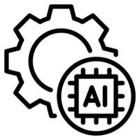 AI for Development icon vector