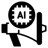 AI in Marketing icon vector