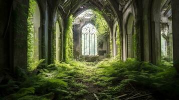 Generative AI, Echos of the Past Capturing the Abandoned Beauty photo