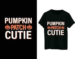 Pumpkin patch cutie halloween tshirt design vector