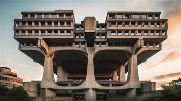 Generative AI, Monumental Brutalism A Towering Presence photo