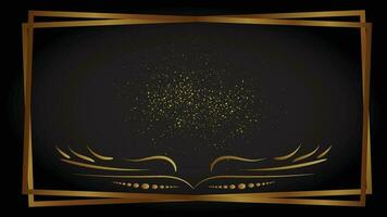 negro y oro antecedentes resumen geométrico mandala formas lujo diseño fondo de pantalla.realista capa metálico elegante futurista lustroso cubierta.luz diseño modelo. vector