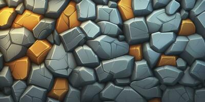 Stylized Stone Texture for Video Games and Movies. AI Generative photo