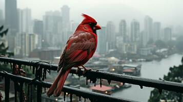 Generative AI, Urban Coexistence Wildlife in the Heart of the City photo