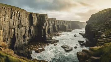 Generative AI, Majestic Coastal Cliffs photo