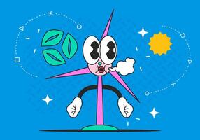 Bright concept on the theme of ECO. Trendy Traditional Cartoon. Vector. vector