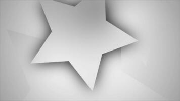 Black and white simple geometric patterns abstract stars background video