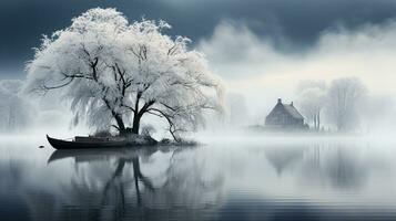 Foggy Winter Morning Serenity photo