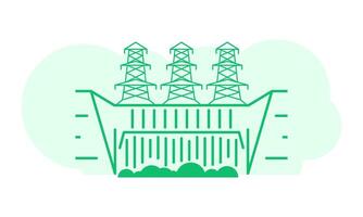 Green background on the theme of green energy. Green planet and zero waste concept. illustration. vector