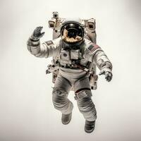 Realistic astronaut isolated photo