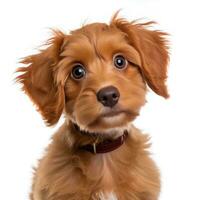 Cute browm dog isolated photo