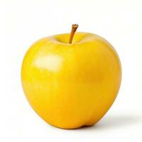 Yellow apple isolated photo