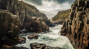 Generative AI, Majestic Coastal Cliffs photo