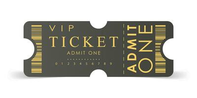 VIP Modern elegant ticket card illustration template. Vector illustration.