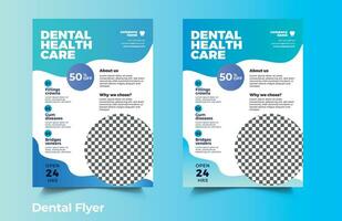 medical care health flyer, Dental Flyer Template vector