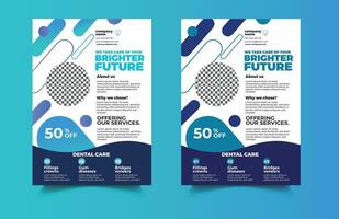 medical care health flyer, Dental Flyer Template vector