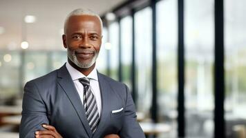 Confident and Stylish African American Businessman the Corporate Look photo