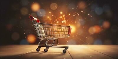 Digital E-Commerce Sales Increase.  Save Time and Money with Multiple Products in One Cart. Shop with Confidence. E-commerce concept. AI Generative photo