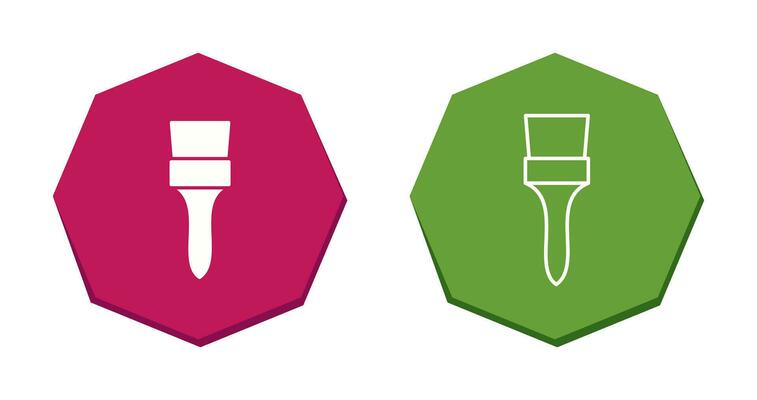 Unique Brush Vector Icon