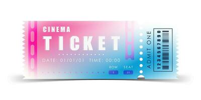 Cinema ticket design. Modern ticket card illustration template. Vector. vector