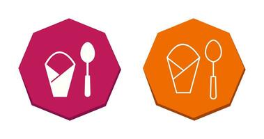 Spoon and Napkin Vector Icon