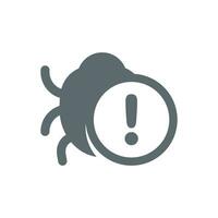 bug report button, glyph icon vector