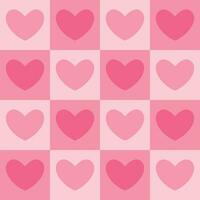 pink heart seamless pattern background for valentine, wrapping, wallpaper, wedding vector