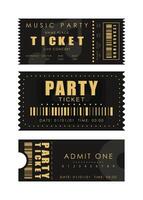 Ticket template set. Ready design for your business. Isolated. Vector illustration.