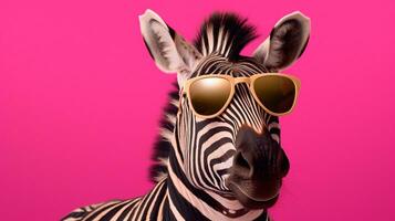 Generative AI, Zebra Strut Sunglasses and Pastel Vibes photo